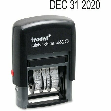 TRODAT USA Date Stamp, Self-Inking, Four Band, 3/8inx1-5/8in, Black TDTE4820
